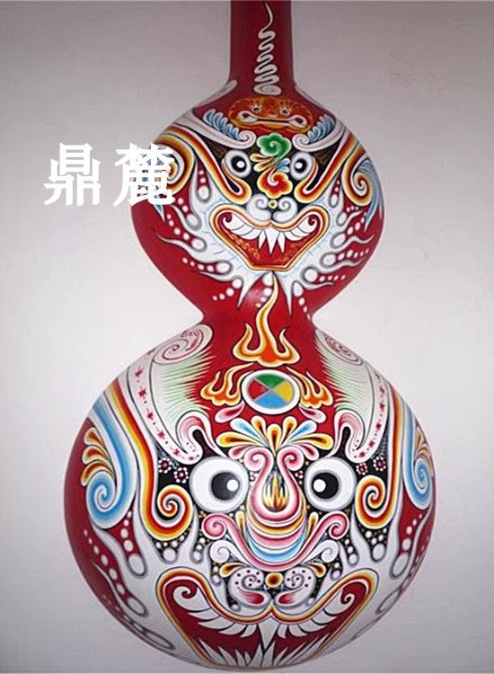 鼎麓 宝鸡民间工艺品 马勺葫芦脸谱 高1.45米 广场客厅装饰挂件