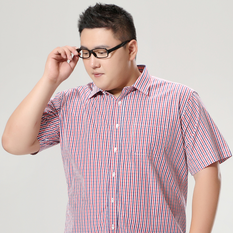 大码半袖衬衣夏季休闲男装潮