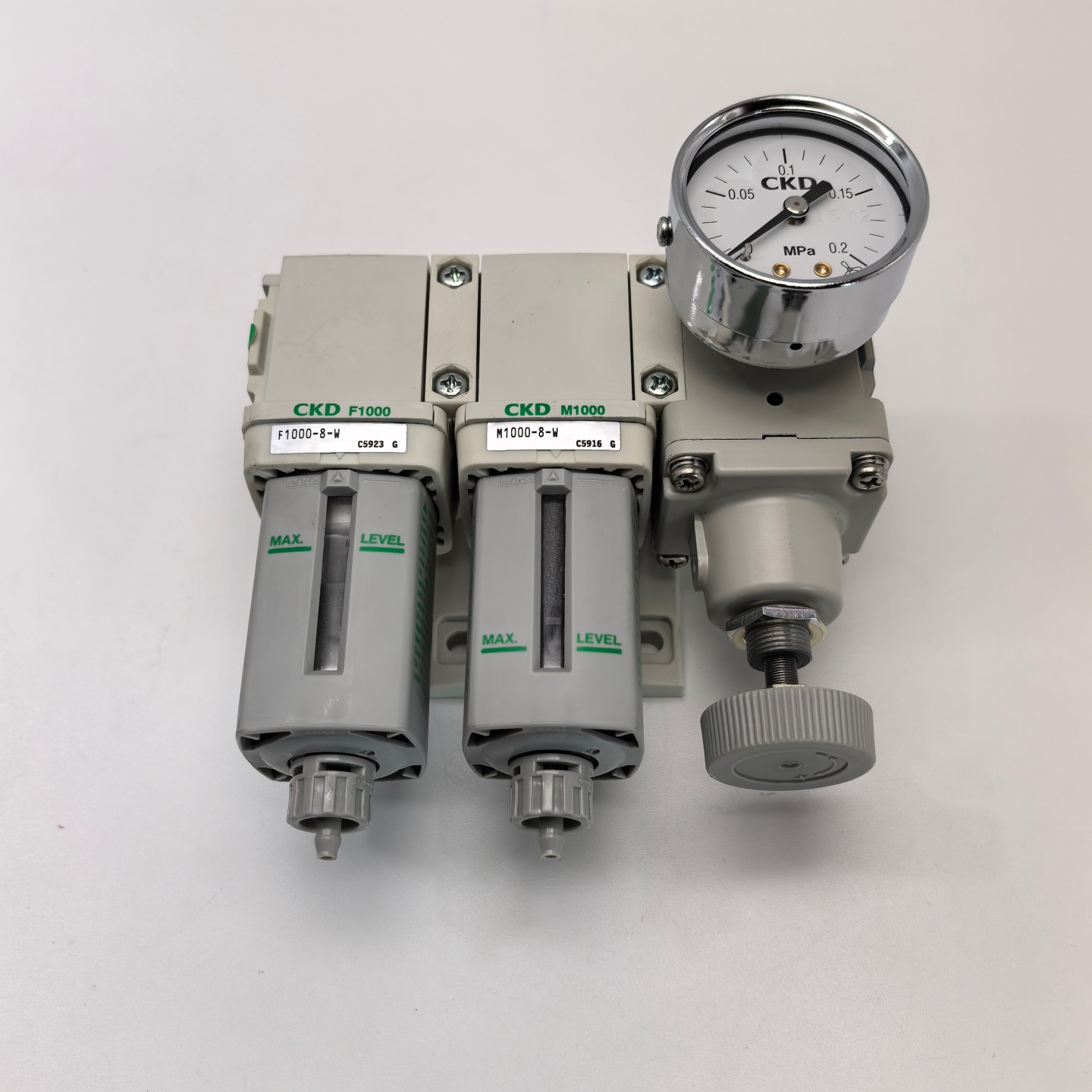 CKD三联件阀F1000-8-W+M1000-8-W+RP1000-8-02+G49D压力表 现货