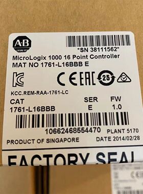 1761-L16BBB MicroLogix 1000，24V 直流电源罗克韦尔 1761L1