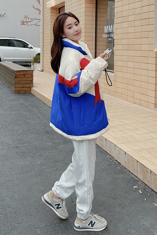 【大货1000件】蝴蝶结撞色拼接拼接羽绒服288A-917-P185控298,女装羽绒服,浙宝095(原288A)
