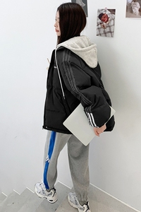 【现货 】卫衣帽运动短款白鸭绒羽绒服面包服288A-993-P185 控268图片