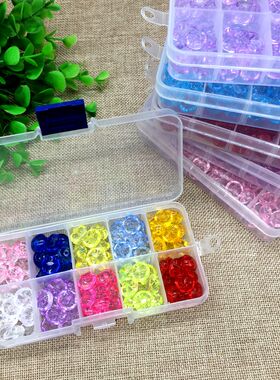 水晶扣毛衣装饰纽扣 水晶纽扣 彩色纽扣 毛衣配件 100粒带盒