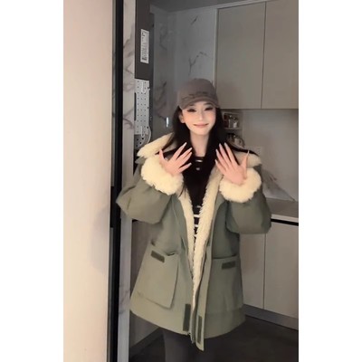 一家福2025新款羽绒棉服女短款加厚保暖棉衣外套冬季情侣棉袄女装