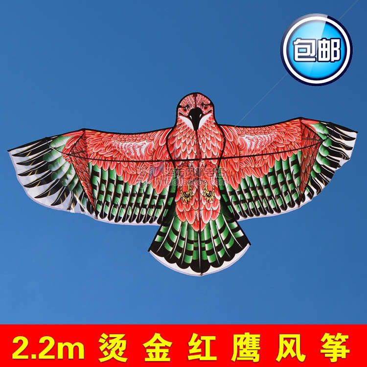 潍坊风筝老店 热卖微风易飞前置杆大苍鹰钢鹰仿真老鹰包邮