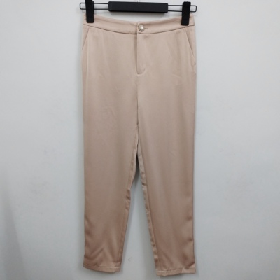 IDOLE奕多 高级感缎面时尚显瘦休闲长裤 M码