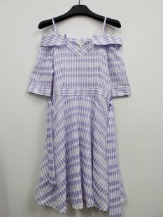 7.Modifier 时尚气质收腰显瘦一字肩吊带女装连衣裙 S码 有腰带