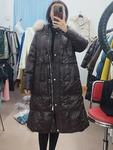 IDOLE奕多 白鸭绒狐狸毛领高级感气质连帽保暖羽绒服 M/L/XL码