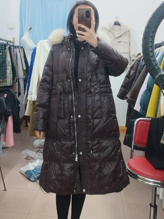 IDOLE奕多 白鸭绒狐狸毛领高级感气质连帽保暖羽绒服 M/L/XL码