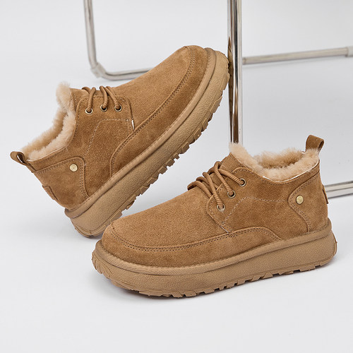 雪地靴皮毛一体男鞋加厚羊毛棉鞋