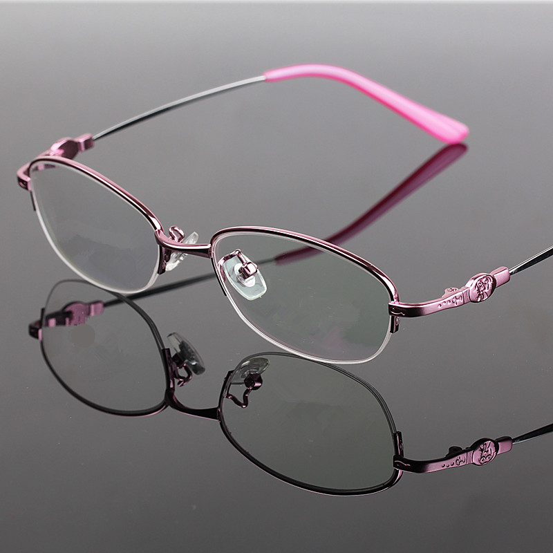 时尚女款老花镜 50/75/500/800/1000/1500高度数订配双光渐进多焦