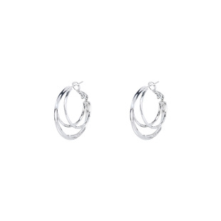 卡芙娜 港风素圈耳钉三层金属冷淡风圈圈耳圈原創耳飾网红风耳环