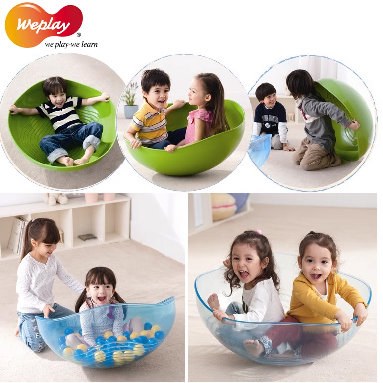 台湾WEPLAY 摇滚陀螺绿色透明 儿童玩具早教中心前庭感统训练器材