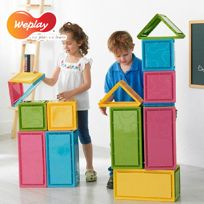 台湾原装WEPLAY 建筑积木 幼儿园大型创意建构积塑儿童益智玩具3+