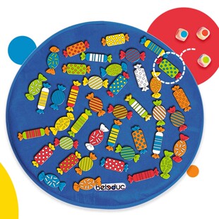 贝乐多beleduc 糖果游戏颜色形状辨别快速反应能力训练儿童玩具4+