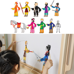 七色花皮影系列孙悟空三打白骨精儿童玩具幼儿园特色舞台表演道具