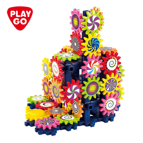 贝乐高正品PLAYGO 开心齿轮转转乐 物理科学实验儿童益智玩具积木