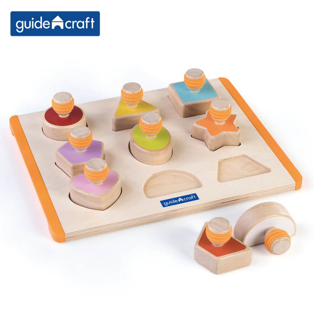 美国guidecraft 形状分类器 1-3岁儿童益智玩具幼儿早教嵌套堆叠