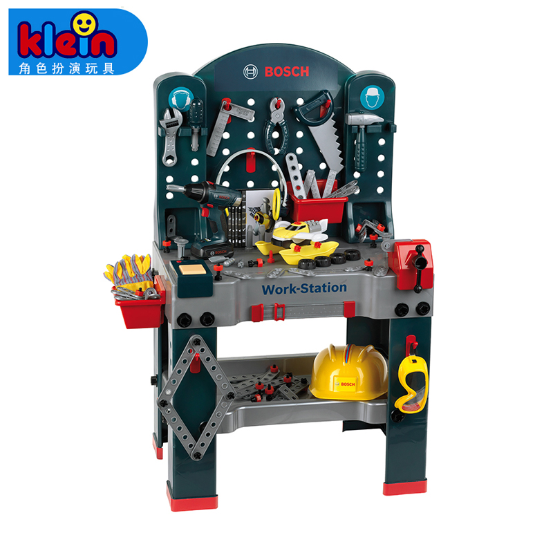德国Klein 声响木工操作台多功能工作台 儿童过家家玩具角色扮演