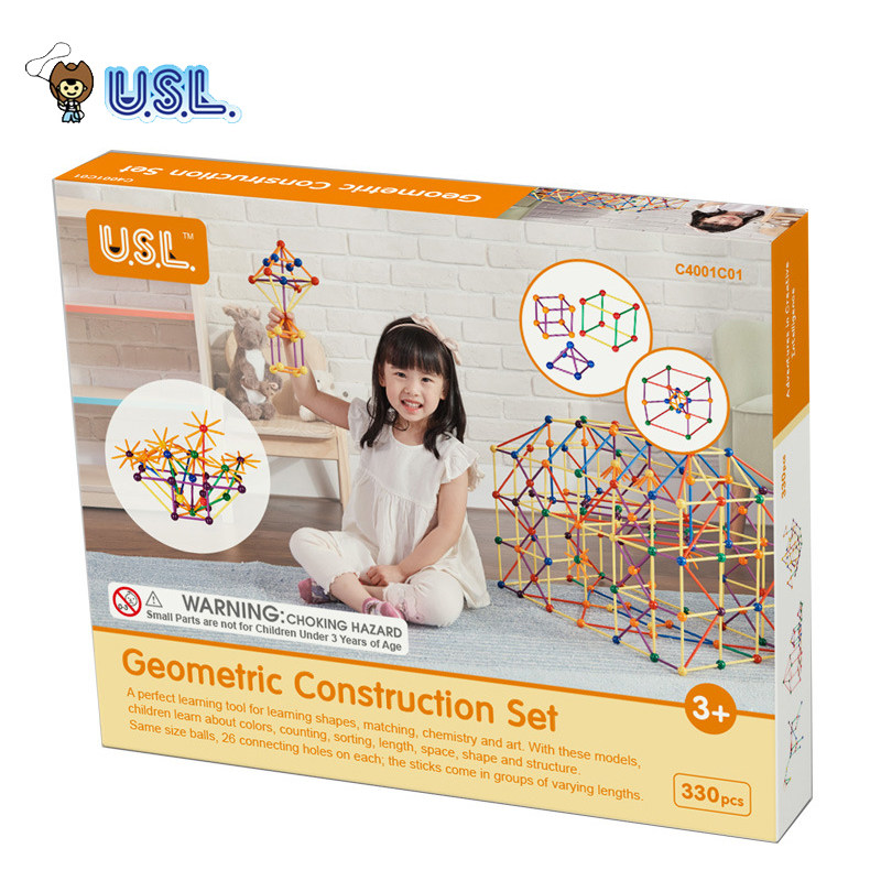 游思乐USL 顶点珠造型棒聪明棒拼插积木儿童益智玩具幼儿亲子早教