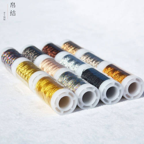 Ноутбук, металлические шелковые нитки ручной работы с кисточками, золото и серебро