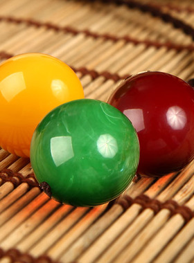 中东琥珀饰品 绿色红色黄蜜蜡雪山手串散珠 25mm圆珠吊坠配件