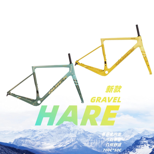 新款QUICK快客 HARE 瓜车 GRAVEL全内走公路越野碟刹碳纤维车架