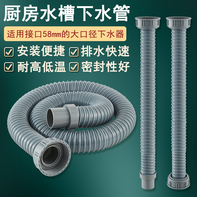 水槽下水管加长排水管58口径