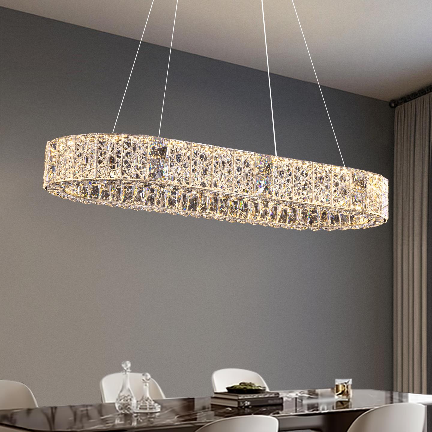 餐厅吊灯轻奢水晶灯新款法式现代