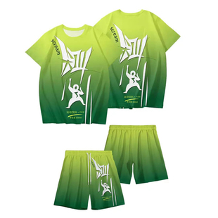 尖叫饮料冰红茶衣服睡衣搞怪短袖短裤儿童套装学生装亲子校园T恤