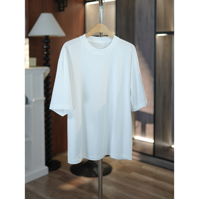 小狗出品全棉宽松白色短袖T恤