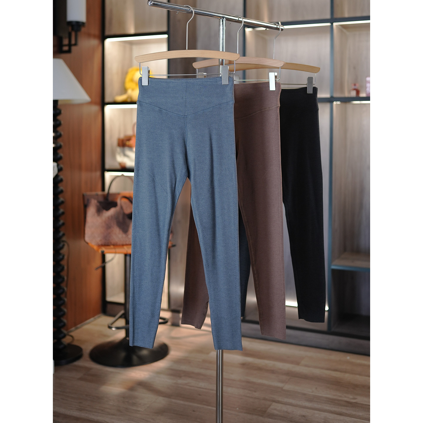 6号衣橱 l AAA级抑菌羊绒蛋白复合德绒弹力罗纹拼接保暖打底裤,女装/女士精品,打底裤,淘宝优惠券,粉丝福利购,淘宝优惠卷