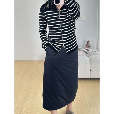 羊毛针织开衫外套JCLP拉链连帽