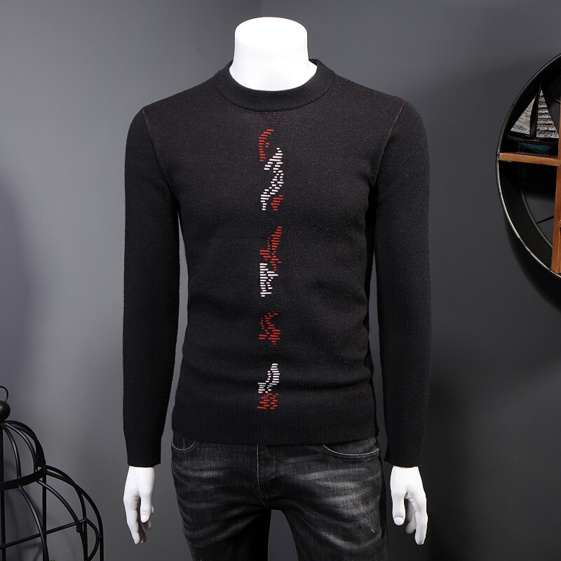 2024秋冬休闲时尚加厚加大主推圆领大货仿羊绒毛衣1982P90假模图，男装针织衫/毛衣，星座1106-1