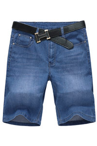 2024夏季新品白底主推 男士弹力牛仔中裤 超大尺码1387P55 30-56图片