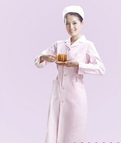 正品南丁格尔女粉色白色冬装长袖高端医护服白大褂大码美容工作服