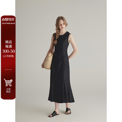 三十三【夏加尔dress】高级感无袖连衣裙女夏季气质修身鱼尾裙