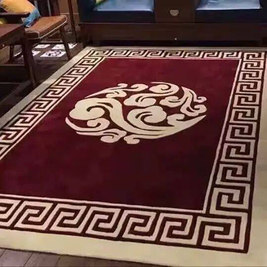 宏金达客厅中式羊毛地毯图片