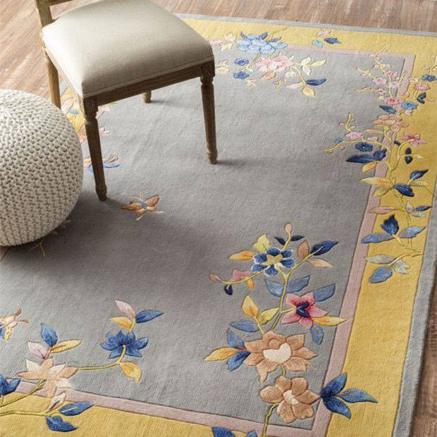 现代中式纯手工进口羊毛地毯