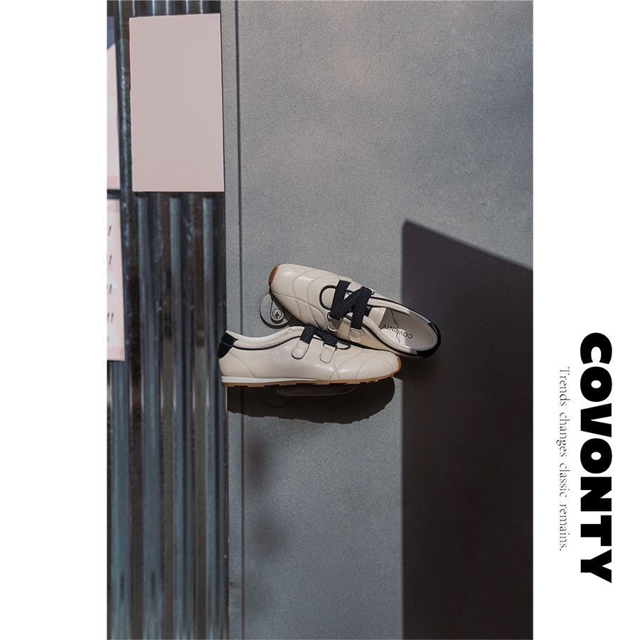 COVONTY「classics」智感/松弛 足球休闲魔术贴运动小白德训板鞋,女鞋,休闲板鞋,淘宝优惠券,粉丝福利购,淘宝优惠卷