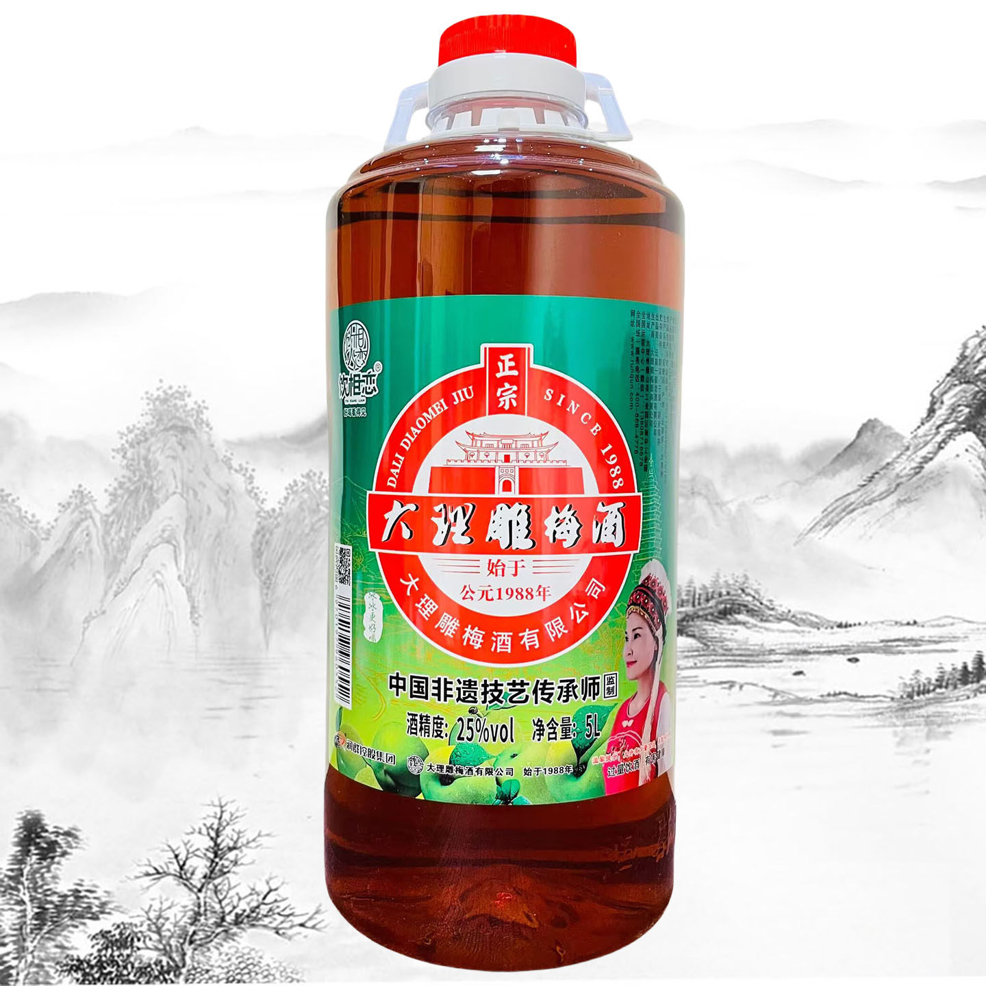 云南特产酒 果味酒饮相恋大理雕梅酒桶装5升25度梅子酒露酒配制酒