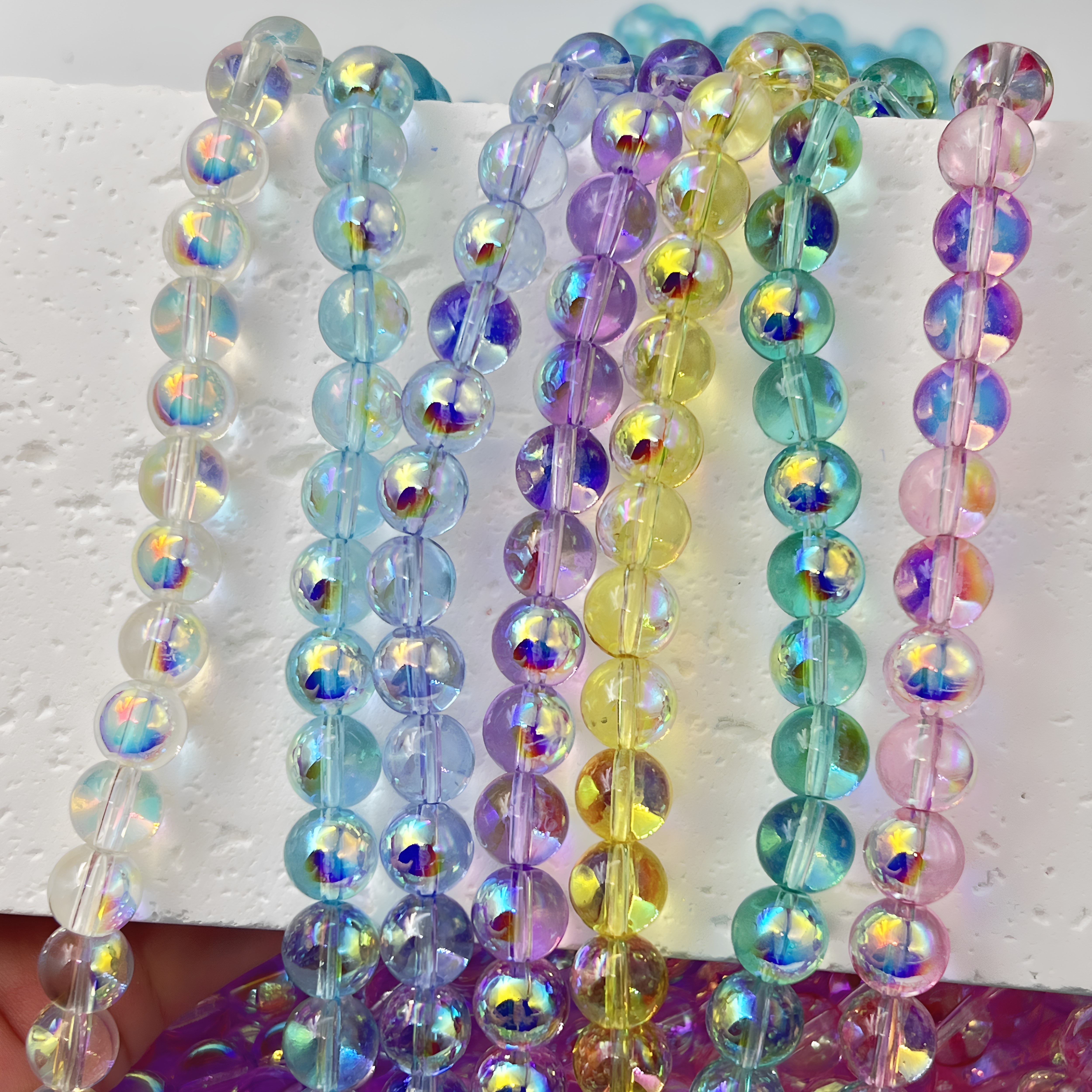 卡8 水晶泡泡天女平替泡泡珠水晶珠diy手作耳饰项链手链发饰配件