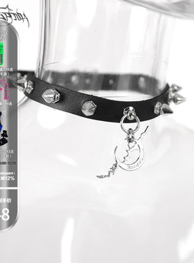 原创电月punk摇滚柳丁颈链项圈