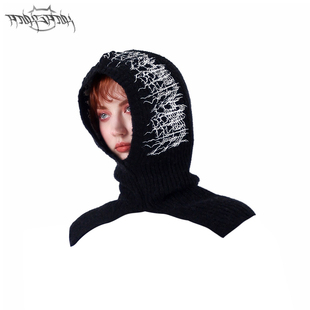 PINKSPINK原创电光荆棘LOGO刺绣面罩头套匪帮针织男女百搭毛线帽
