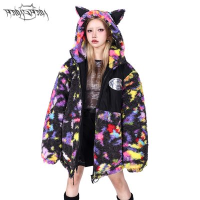 PINKSPINK原创彩虹猫耳朵棉服