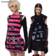 metal朋克针织围裙辣妹毛衣 AW原创电月贴布绣Black PINKSPINK