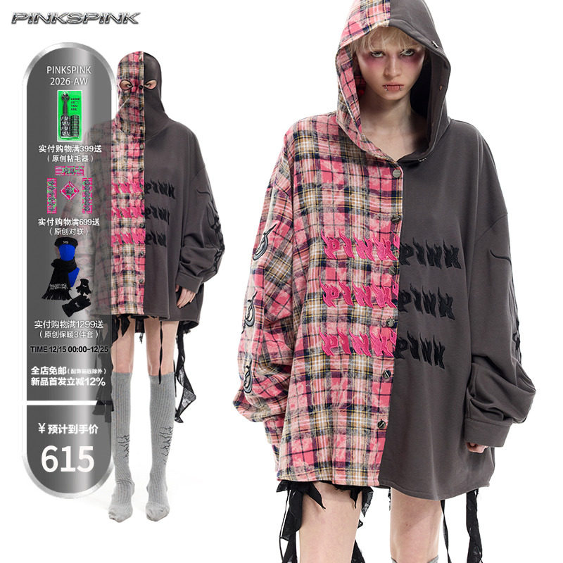 PINKSPINK|原创Remake头套格衬衫