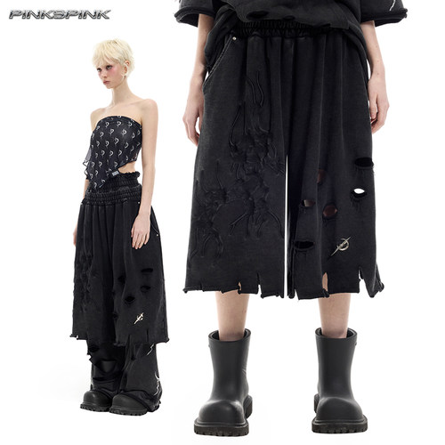 PINKSPINK原创Remake叠穿7分短裤