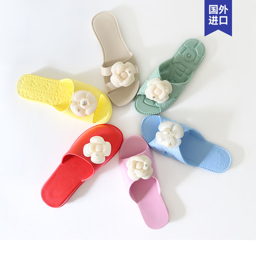 山茶花拖鞋超轻柔软简约韩国进口高级属实按摩底室内浴室防滑拖鞋