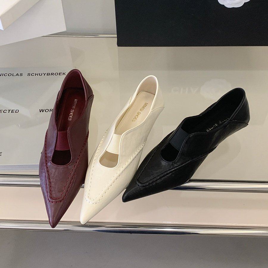 英伦风尖头玛丽珍鞋女软皮一脚蹬百搭低跟单鞋女鞋,女鞋,玛丽珍鞋,淘宝优惠券,粉丝福利购,淘宝优惠卷